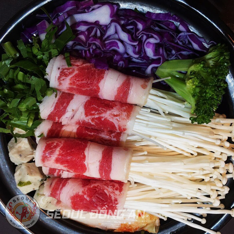 Mì Lẩu Thái Bò Mỹ Cuộn Nấm